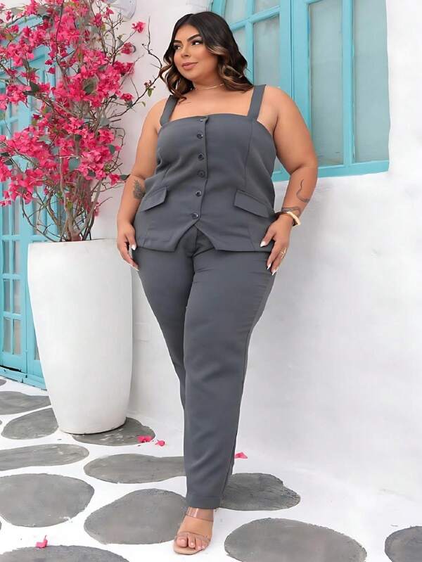 Conjunto Feminino Alfaiataria Plus Size