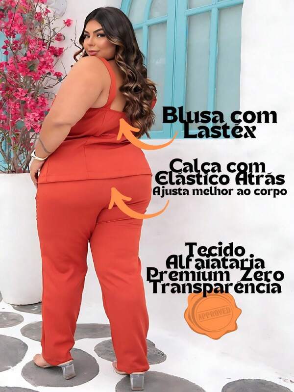 Conjunto Feminino Alfaiataria Plus Size