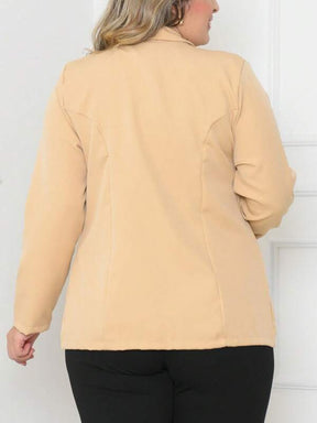 Blazer alfaiataria Plus size com botão Casacos