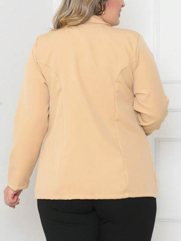 Blazer alfaiataria Plus size com botão Casacos