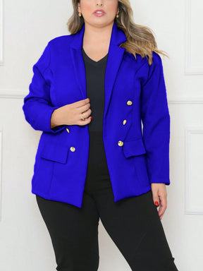 Blazer alfaiataria Plus size com botão Casacos