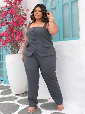 Conjunto Feminino Alfaiataria Plus Size