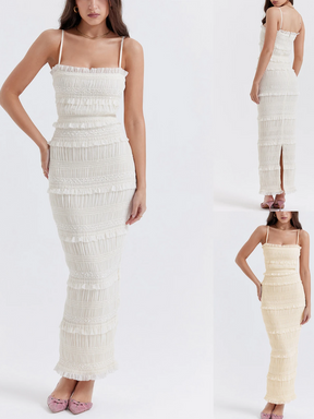 Vestido Longo Plissado Mariah - GOLDEN ERA