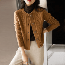Cardigan de Lã Curto Noyer
