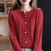 Cardigan Casual Vintage Glace