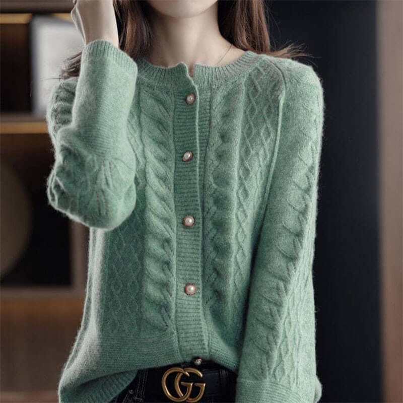 Cardigan Casual Vintage Glace
