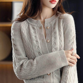 Cardigan Casual Vintage Glace