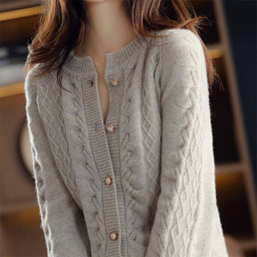 Cardigan Casual Vintage Glace