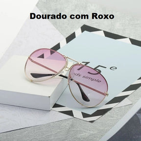 Óculos de Sol Aviador Oversized