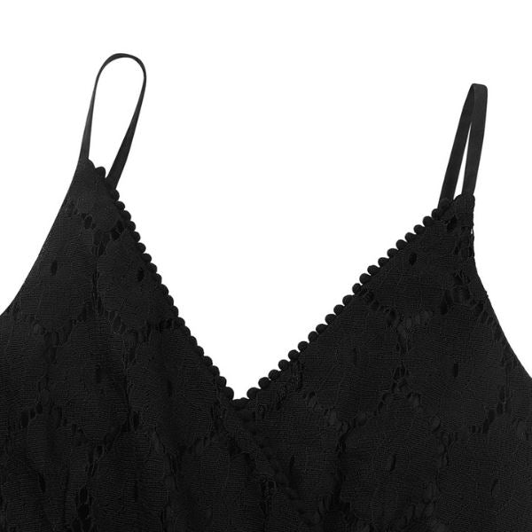 Vestido Macacão de Renda Glamour