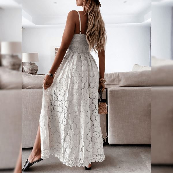 Vestido Macacão de Renda Glamour